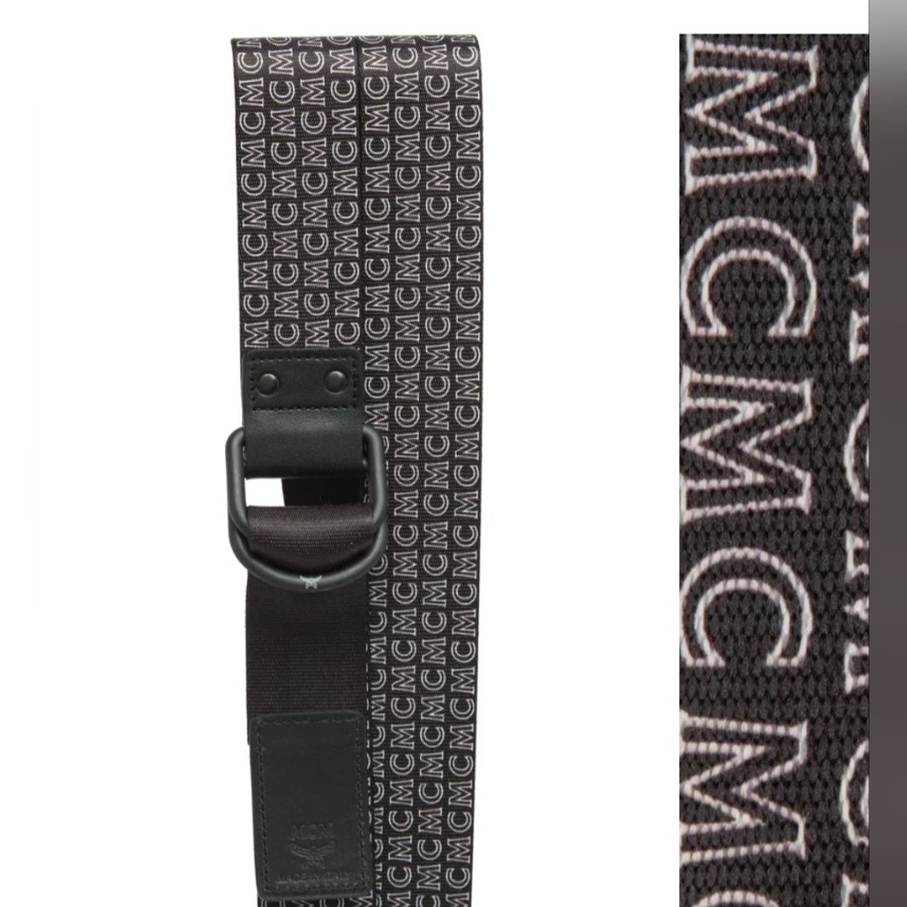 New MCM Laser-printed D-Ring textile belt (only available overseas)